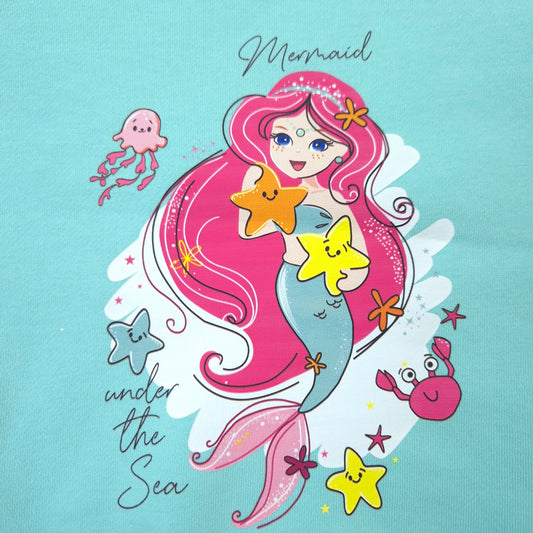 Mermaid Under Aqua blue