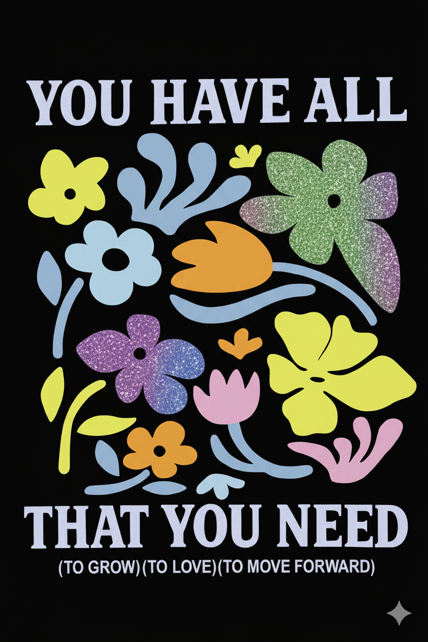 D503 - Multi Flower Black